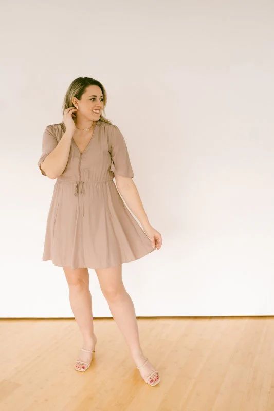 Blissful Short Flare Sleeve Mini Dress | Riah Jane & Co