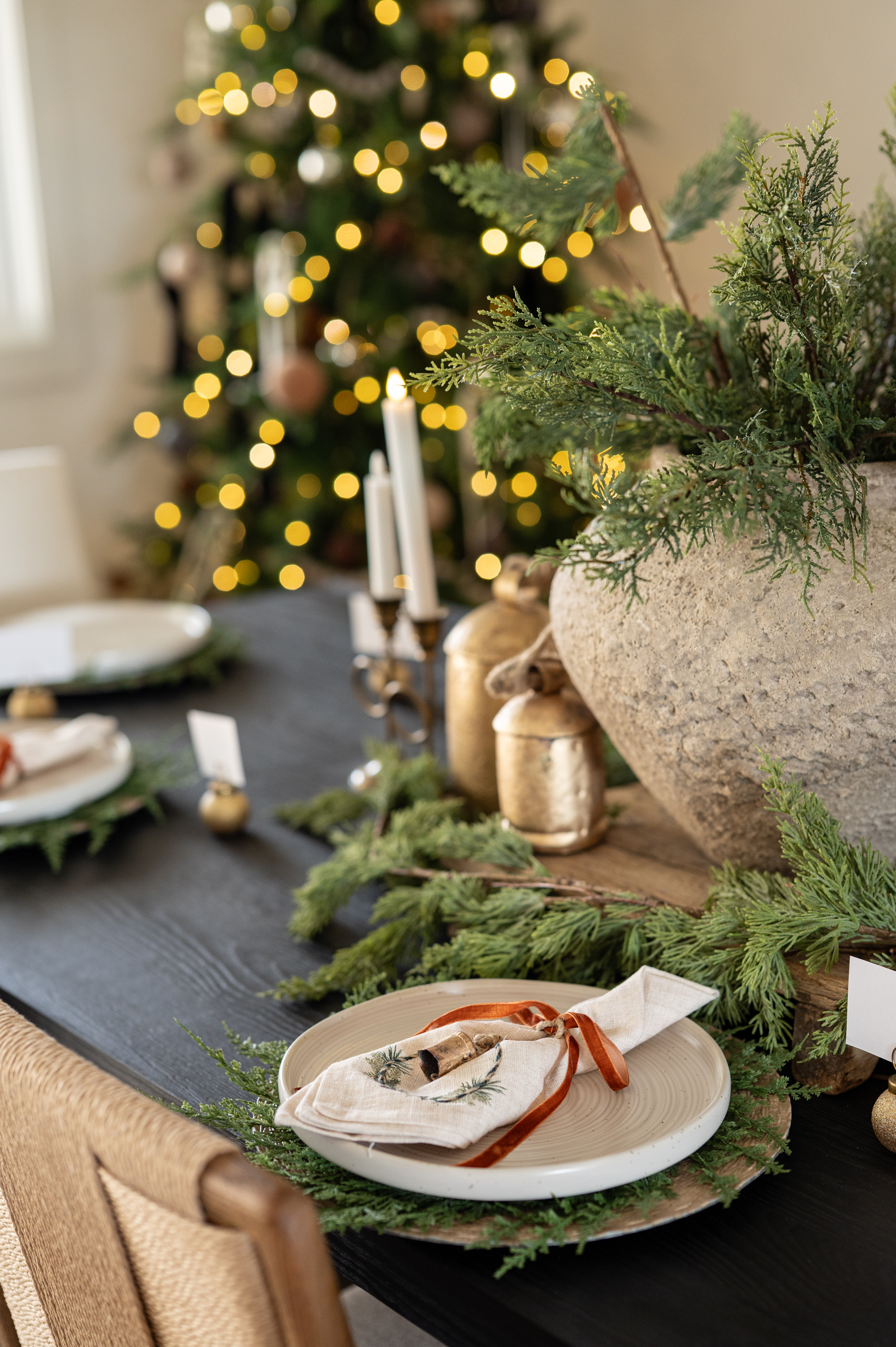 We love these classic finds for Christmas this year, to decorate our dining room table - it's ready for hosting! Some of our favorite things are the garland rings, vintage gold bells paired with velvet bows to tie it all together. Cannot wait to host at this beautiful table soon! 

 

#LTKHoliday #LTKSeasonal #LTKHome