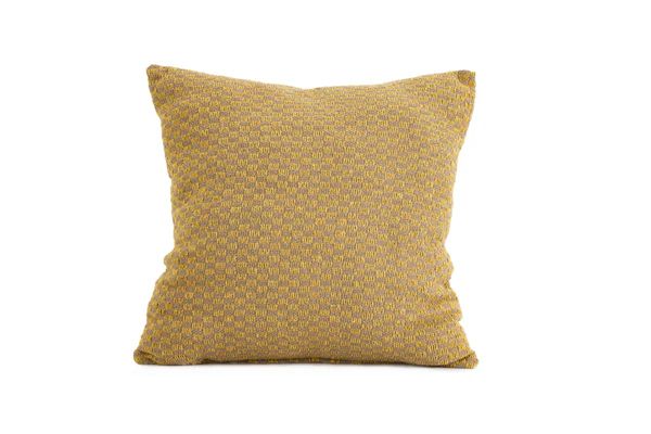 Chindi mini check cushion in butter | Revival Rugs 