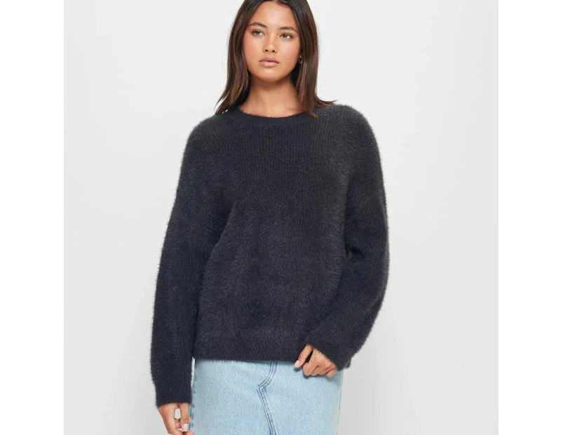 Oversized Fluffy Jumper - Lily Loves - Grey | Catch.com.au