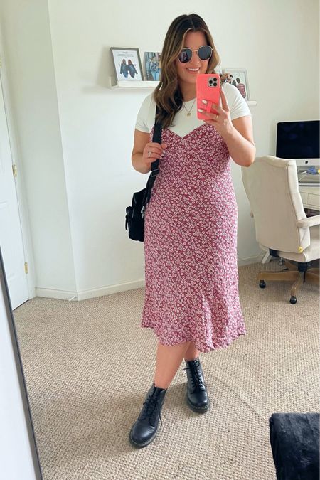 Midsize summer to fall outfit idea! I love little floral dresses to wear now while it’s still warm but they can easily be transitioned into the cooler months with additional layers ☺️ Bodysuit - size XL (actually a bramisuit as it has a built in bra) Dress - size XL Boots - size 9 *run big, size down Midsize outfit, floral dress, fall fashion, boots, fall outfit

#LTKcurves #LTKunder100 #LTKstyletip