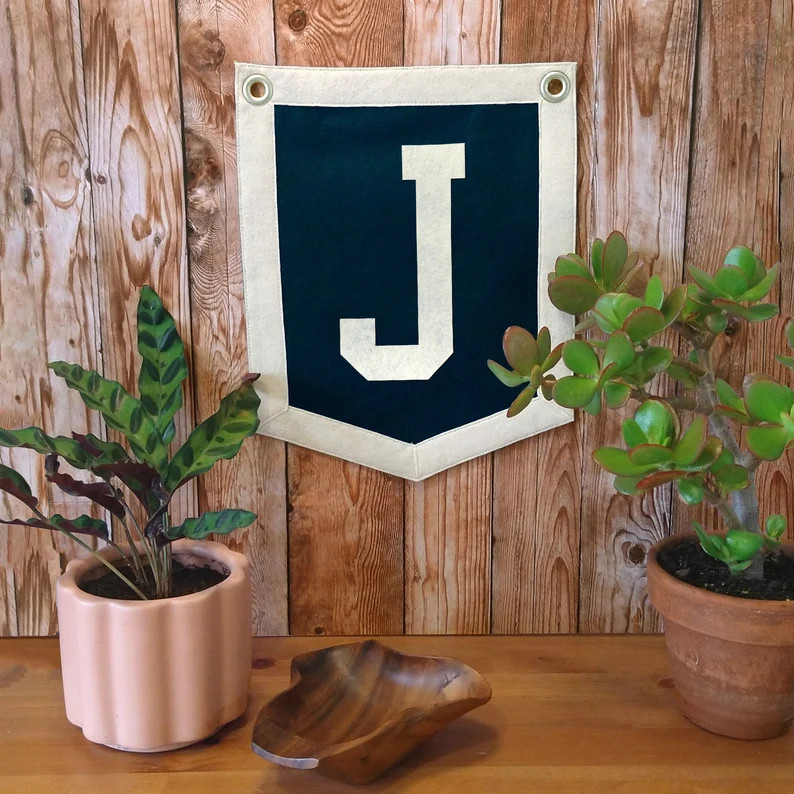 PERSONALIZED INITIAL BANNER  Custom Letter Wall Hanging With - Etsy | Etsy (US)