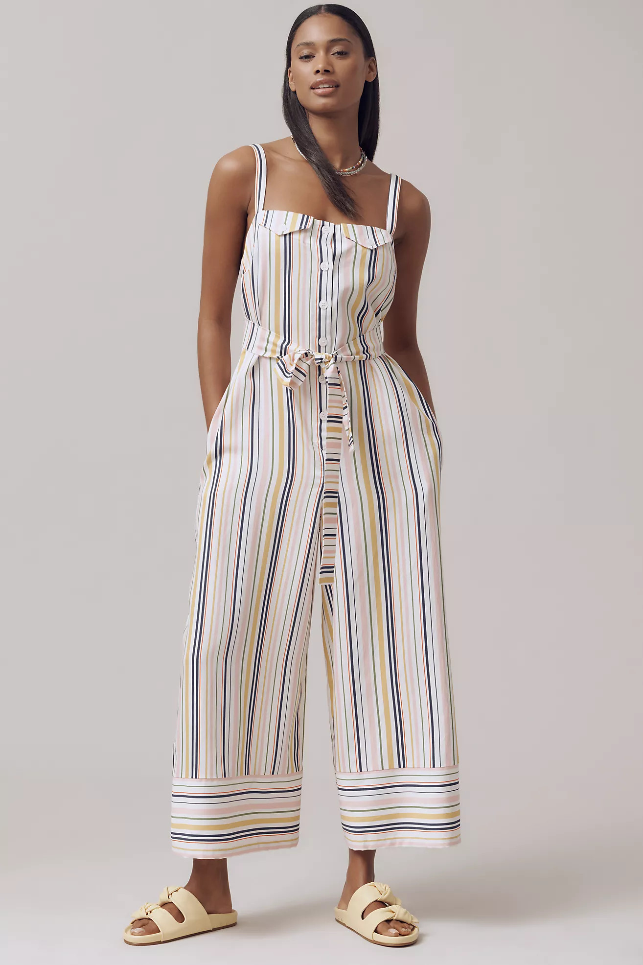 Maeve Easy Sleeveless Shirting Jumpsuit | Anthropologie (US)