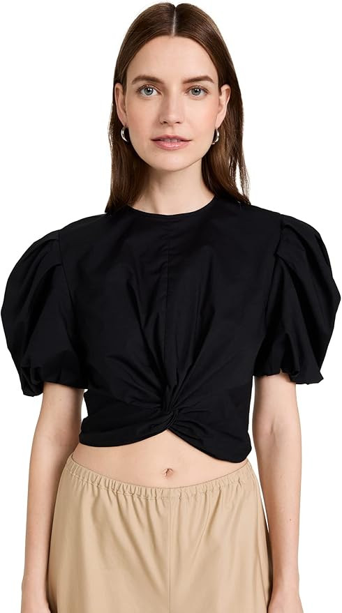 Vince Women's Twist Knot Puff Sleeve Blouse | Amazon (US)