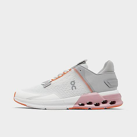 On Women's Cloudnova Flux Running Shoes in White/Undyed-White Size 8.0 Polyester | Finish Line (US)