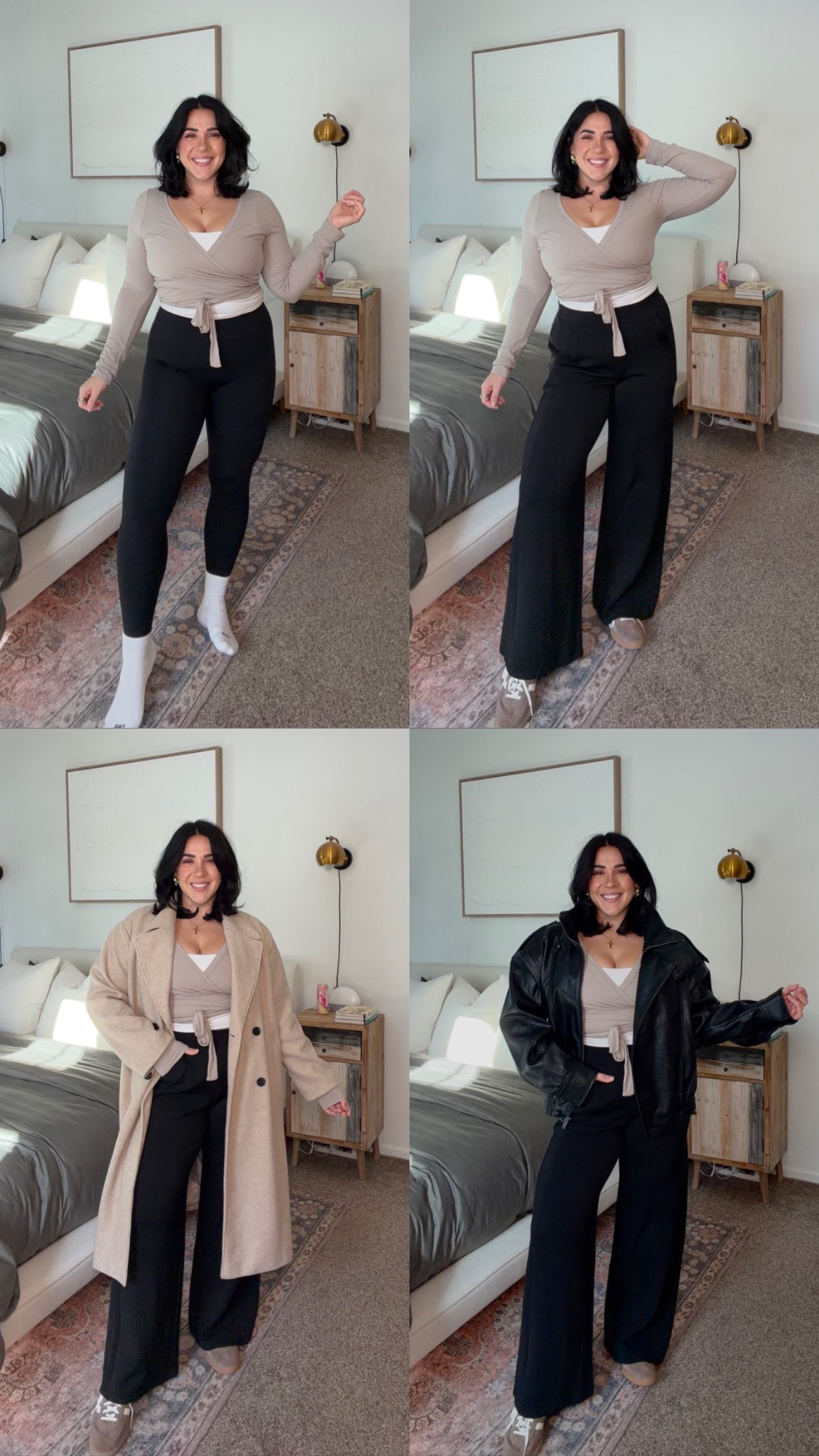 I’m wearing a size large in everything except the wide leg track pant is M and you can get them 15% off with code Ninaxspanx with a new email! Winter midsize outfit ideas. 

#LTKMidsize #LTKSeasonal #LTKmomlife