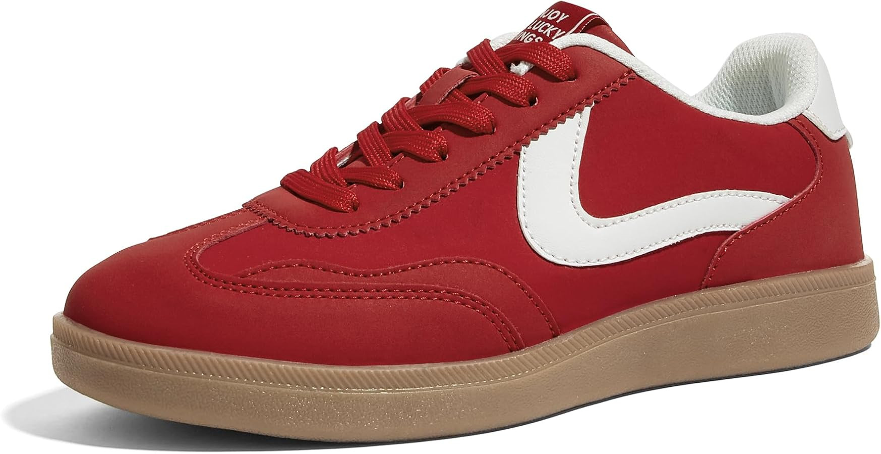 LUCKY STEP Women's Retro Fashion Sneakers Classic Casual Walking Shoes Non Slip Comfort Skate Sho... | Amazon (US)