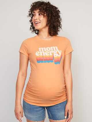 Maternity Graphic Side-Shirred T-Shirt | Old Navy (US)