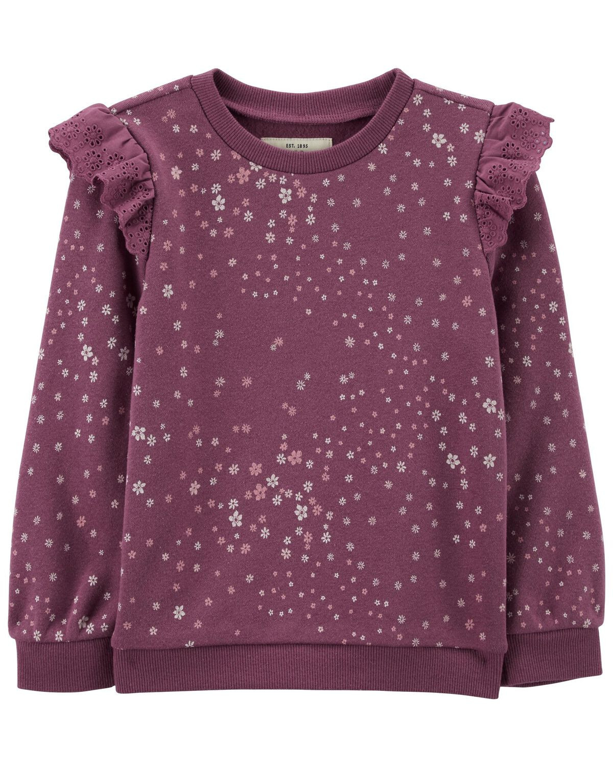 Purple Toddler Floral Print Lace Pullover | carters.com | Carter's
