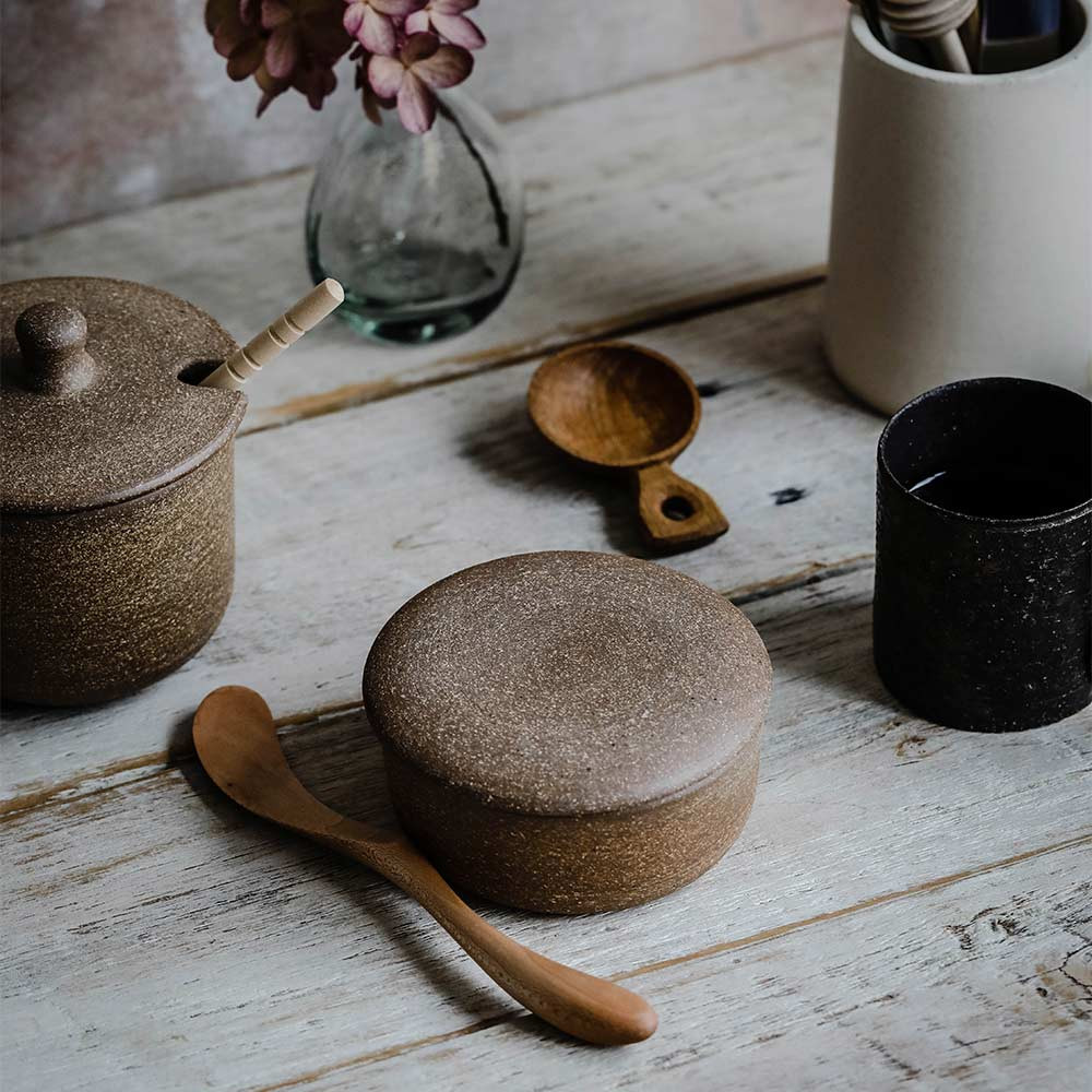 Rustic Ceramic Butter Keeper | Roan Iris