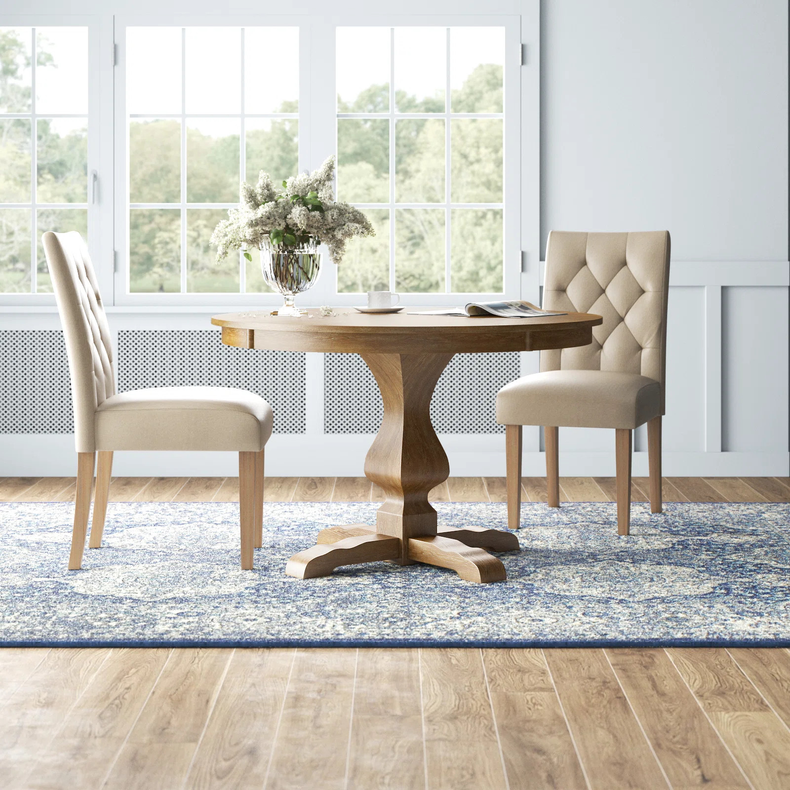 Ailla Round Solid Wood Base Dining Table | Wayfair North America