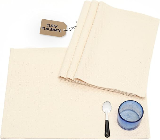 MEEMA Rustic Placemats 14x20 in | Sustainable Products Upcycled Denim and Cotton Cloth Placemats ... | Amazon (US)