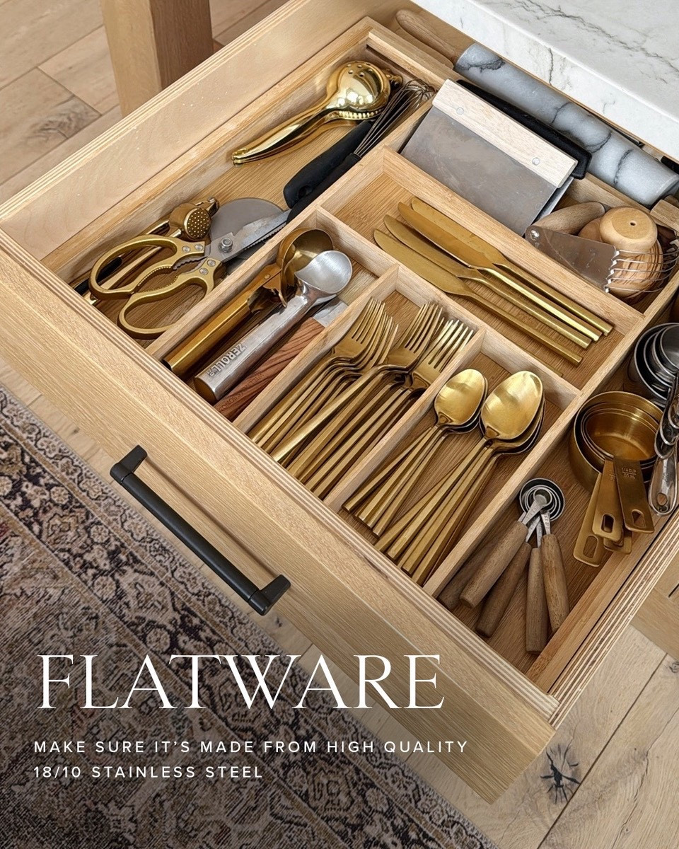 Stainless steel flatware and kitchen utensils 

#LTKHome