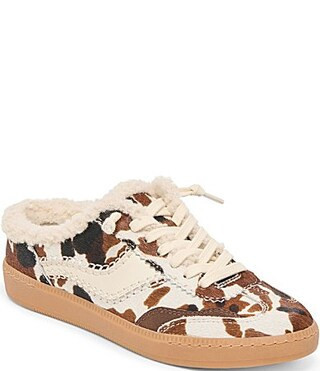 Dolce Vita Notice Slide Plush Cow Hair Retro Slip On Sneakers - 9.5 | Dillard's