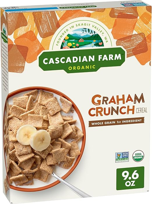 Cascadian Farm Organic Graham Crunch Cereal 9.6 oz Box | Amazon (US)