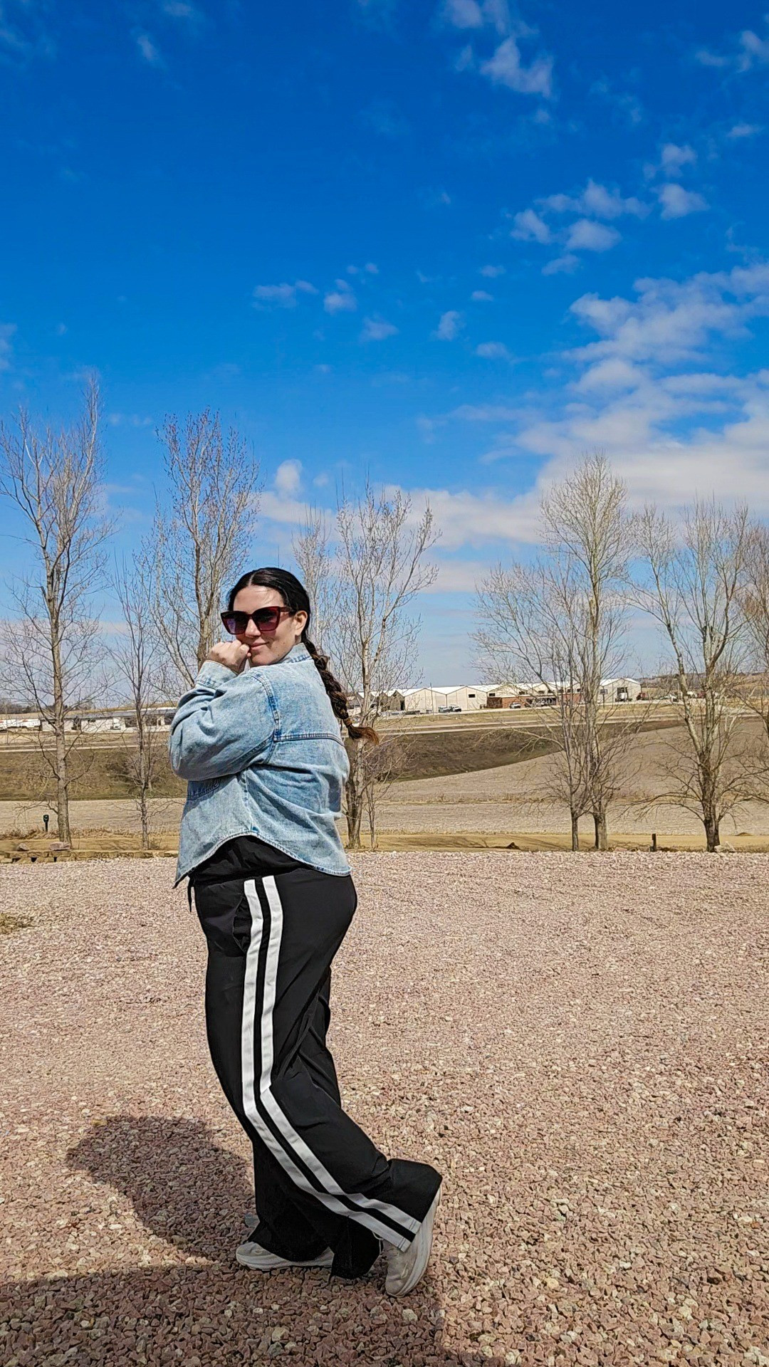 Wearing a comfy fit! Wearing size XL in track pants from Target and a Jean Jacket in size XL. Pair it with your fave graphic tee for an elevated relaxed feel.

#LTKActive #LTKMidsize #LTKFindsUnder50