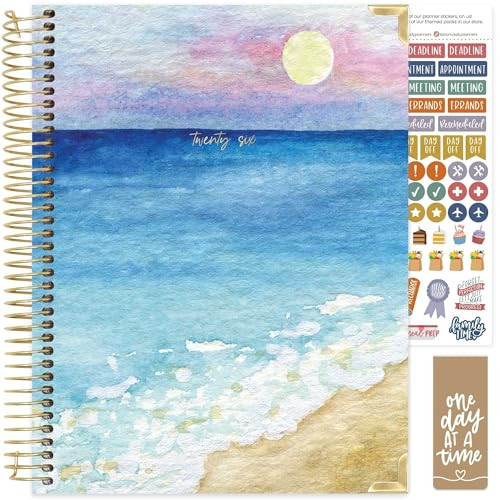 bloom daily planners HARDCOVER 2026 Planner (January to December) - 8.5” x 11” Weekly & Monthly Dated Agenda Organizer Book with Stickers & Tabs - Coastal Calm | Amazon (US)