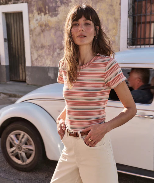 Lexi Rib Sun-In Crew Tee | Marine Layer