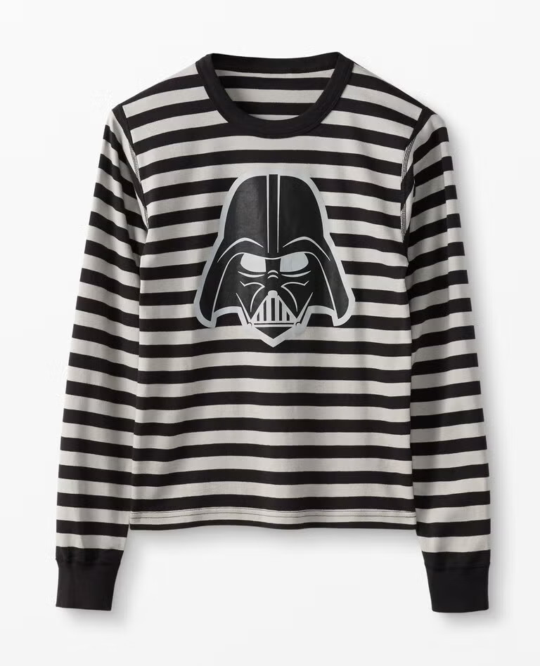 Adult Star Wars™ Vader Stripe Long John Top In Organic Cotton | Hanna Andersson