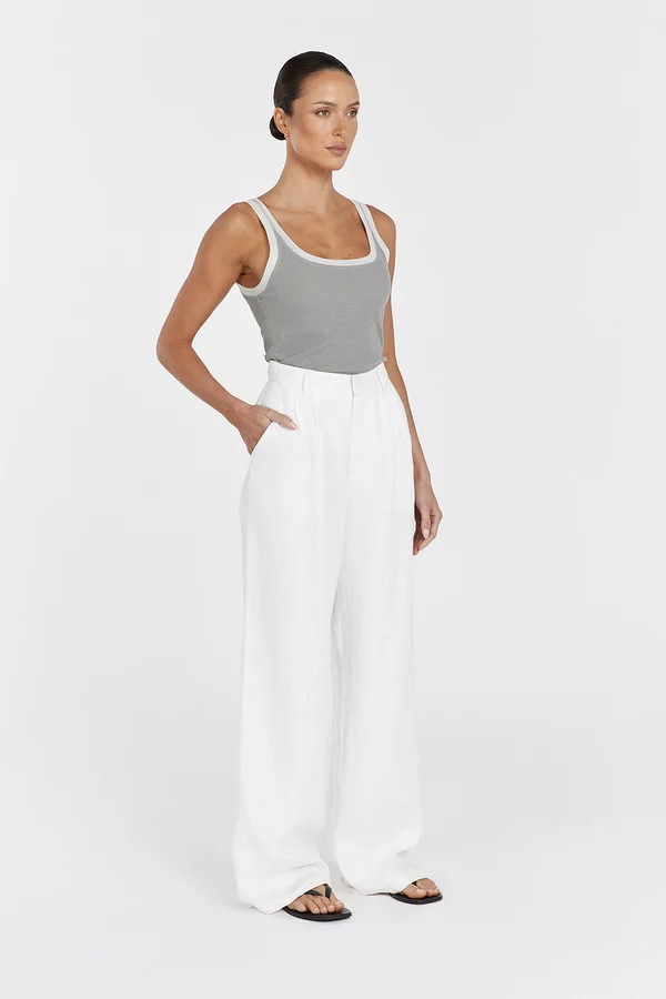 LINA DOVE CONTRAST SCOOP TANK | DISSH