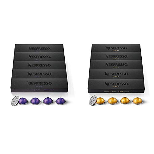 Nespresso Capsules VertuoLine, Altissio and Voltesso, Medium and Mild Roast Espresso Coffee, 100 Count Coffee Pods | Amazon (US)