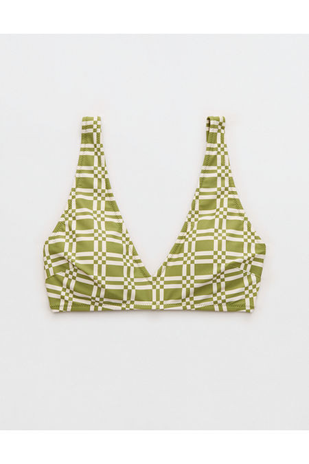 Aerie Wide Strap Voop Bikini Top Women's Palm XXS | Aerie