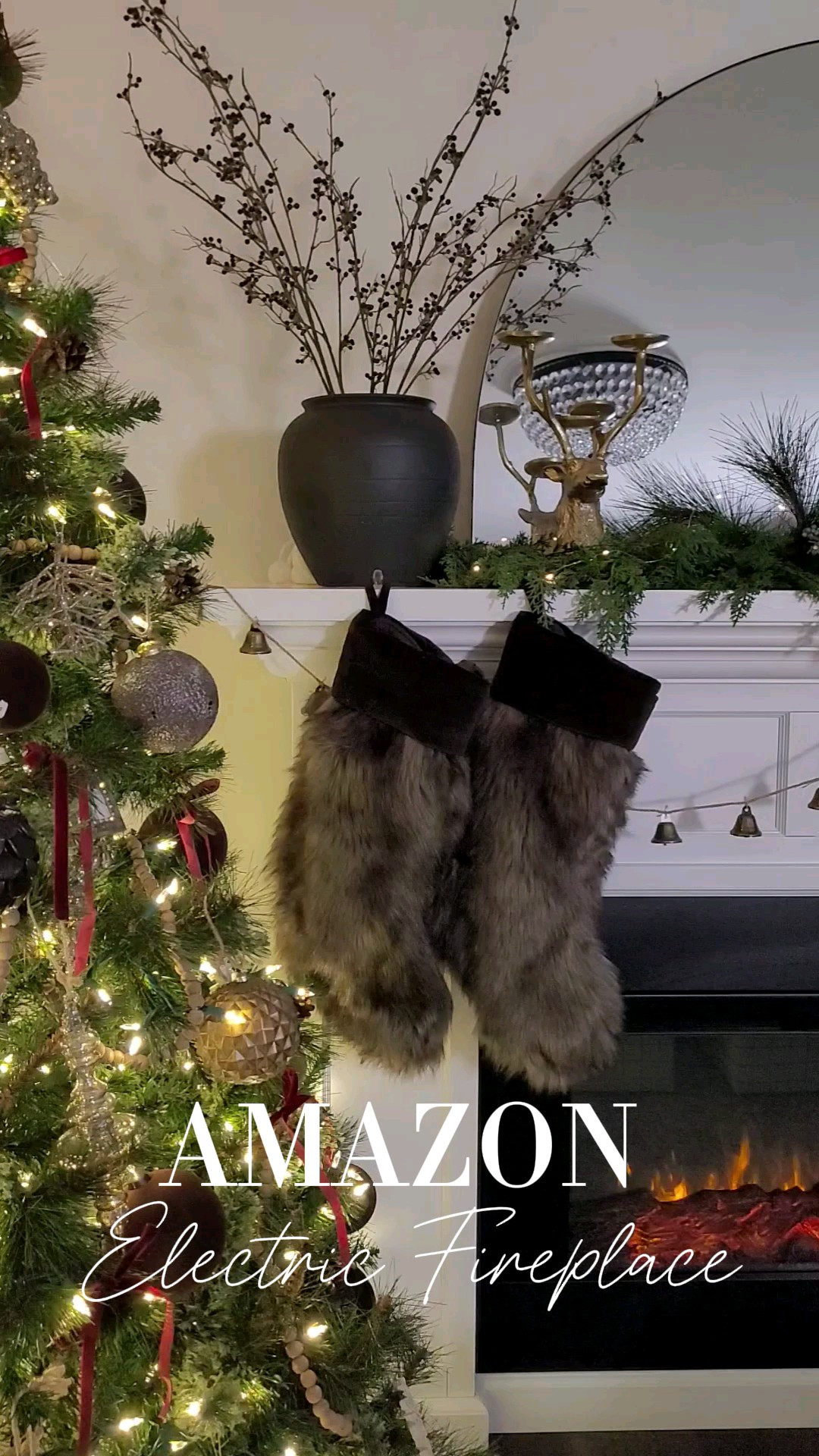 Adding this Amazon electric fireplace was such a game changer to the aesthetic of our living room! It's oversized and has a gorgeous large mantle to style for the holidays! 

#LTKWatchNow #LTKHome #LTKCyberWeek