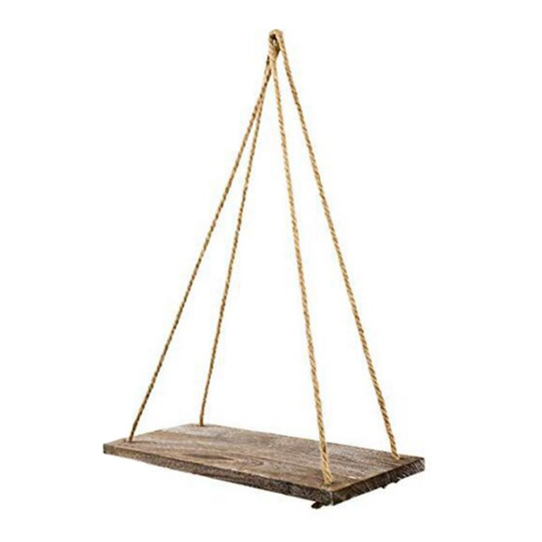 Rope Hanging Shelves Wooden Shelves for Wall Hanging Wall Shelf Reclaimed Wood Natural Macrame Co... | Walmart (US)