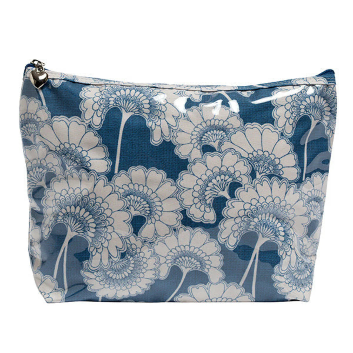 Medium Cosmetic Bag in Blue Fans | The Well Appointed House, LLC