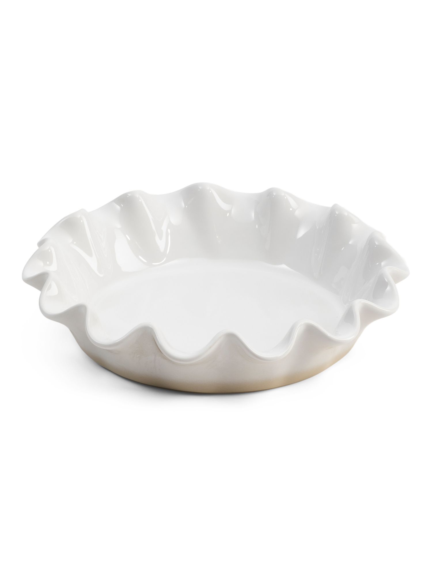 Made In France 10.5in Ceramic Deep Ruffle Pie Dish | TJ Maxx