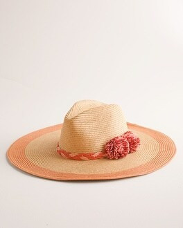 Floral-Detail Straw Hat | Chico's