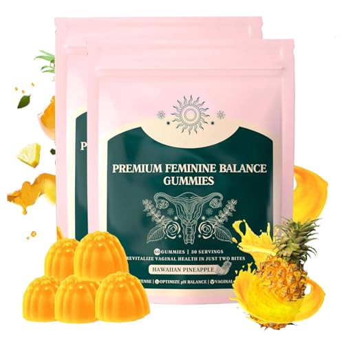 Vital Source Feminine Balance Gummies, Premium Feminine Balance Gummies, Hawaiian Pineapple Gummies for Women Vegan, Gluten-Free & Halal-60 Gummies - 30 Servings (2) | Amazon (US)