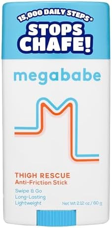 Megababe Thigh Rescue Anti-Chafe Stick | Prevents Skin Chafe & Irritation | Thighs, arms, Bra-Lin... | Amazon (US)