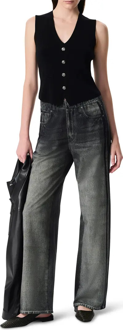 rag & bone Miramar Side Stripe High Waist Wide Leg Cotton Terry Sweatpant Track Pants | Nordstrom | Nordstrom