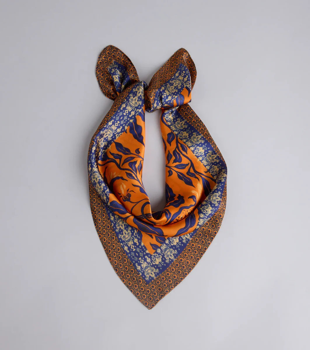 Boho Chic Floral Satin Scarf | Windsor Stores