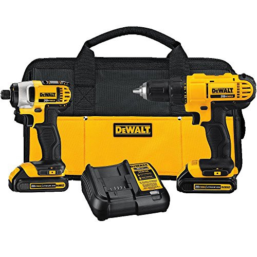 DEWALT 20V MAX Cordless Drill and Impact Driver, Power Tool Combo Kit with 2 Batteries and Charge... | Amazon (US)
