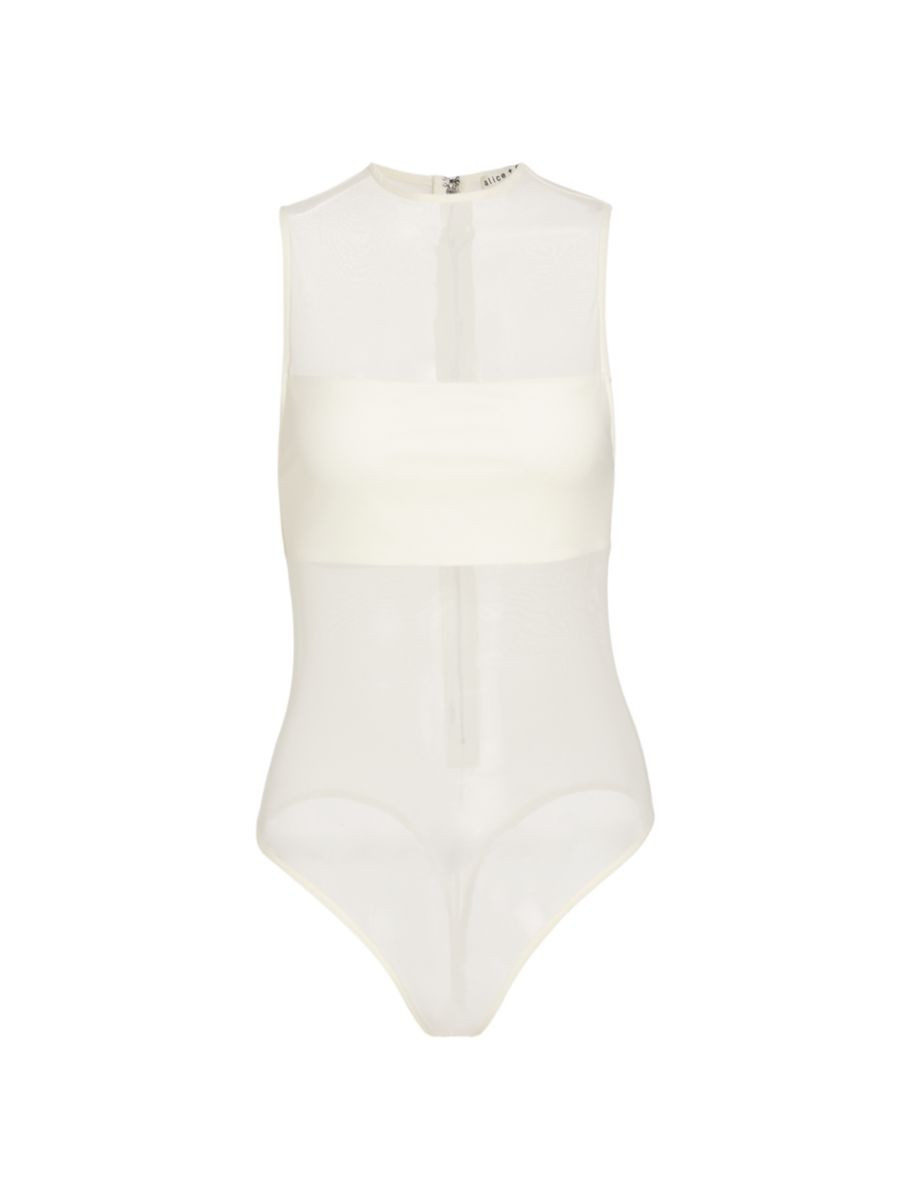 Nichol Mesh Sleeveless Bodysuit | Saks Fifth Avenue
