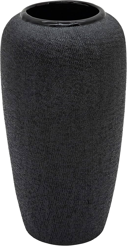Sagebrook Home 12" Ceramic Vase - Beaded Black Ceramic Vase for Home Table Decor, Decorative Wedd... | Amazon (US)
