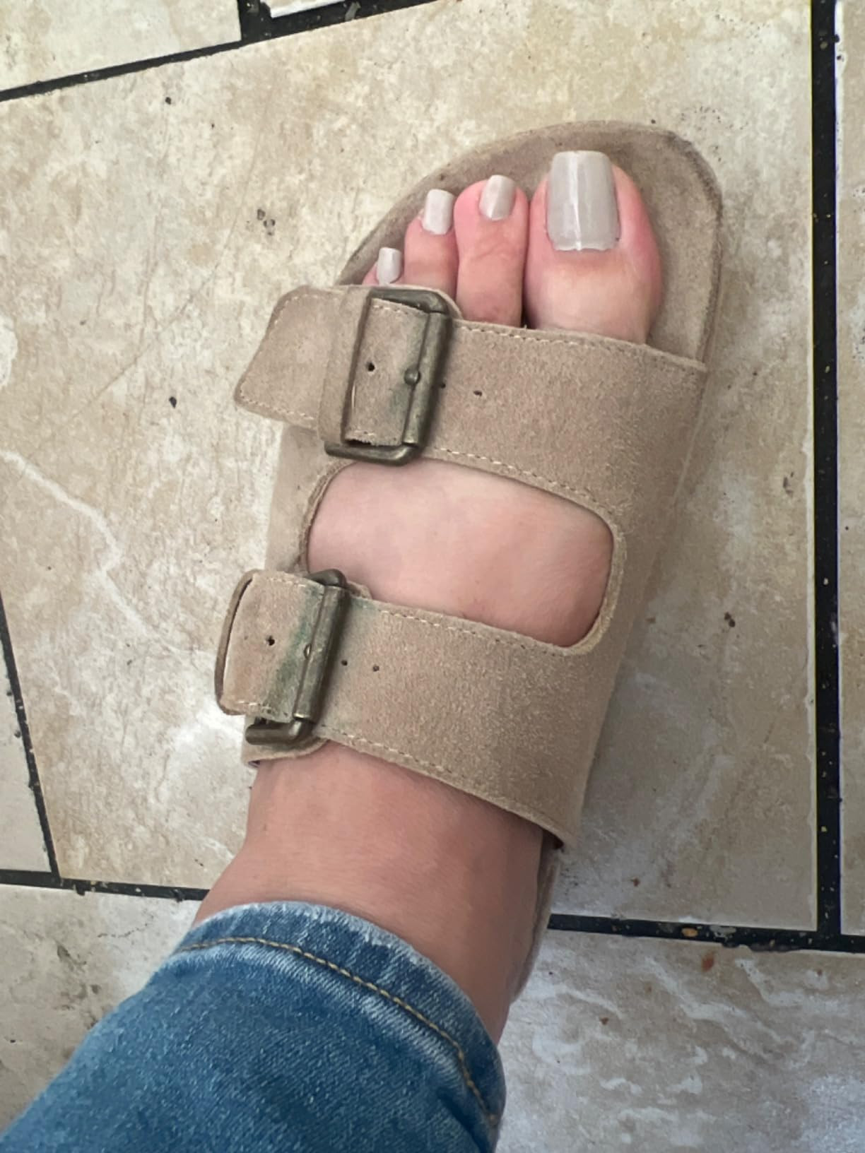 CUSHIONAIRE Women's Guru Genuine Leather footbed platform sandal with +Comfort, Wide Widths Avail... | Amazon (US)