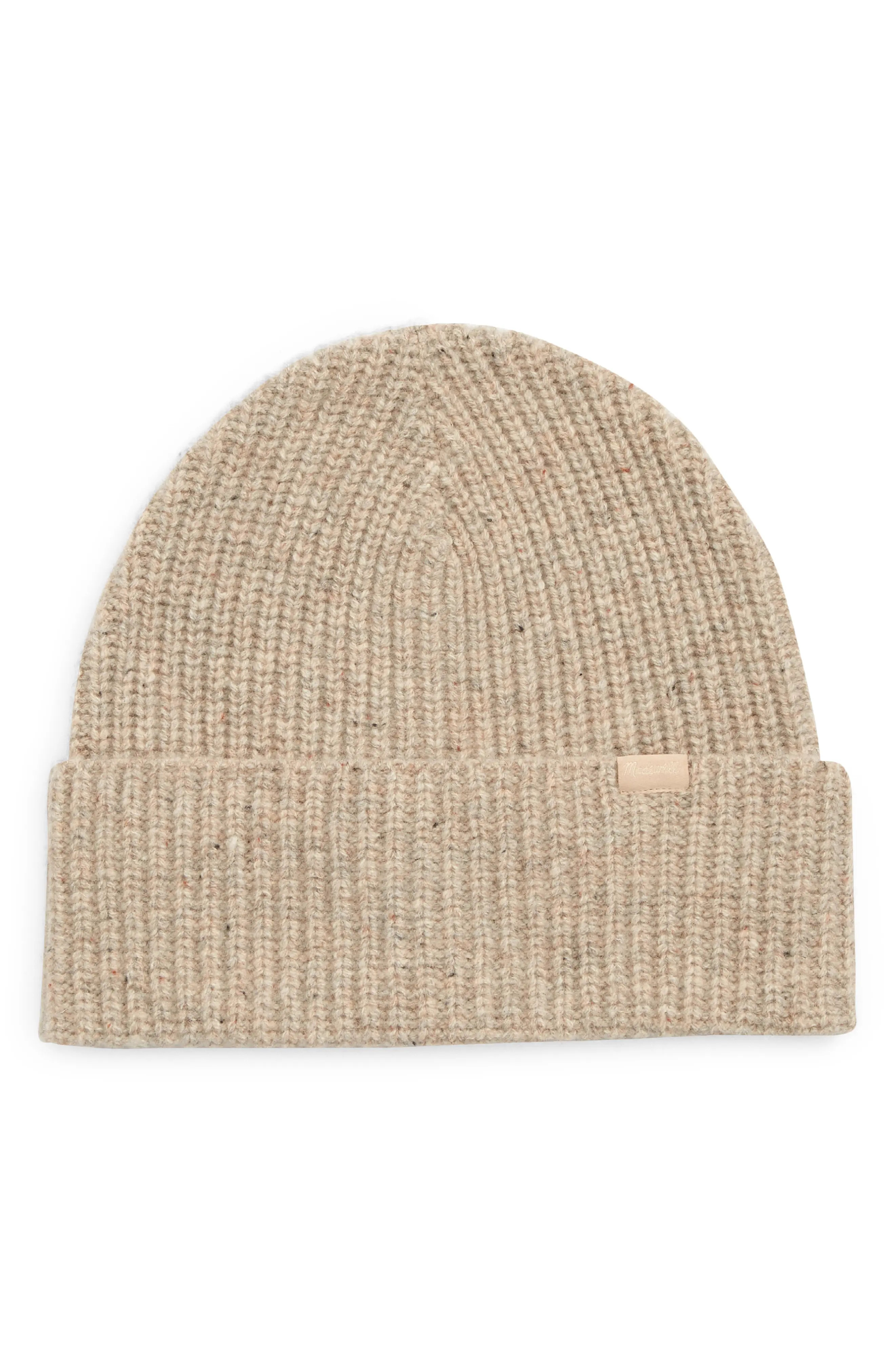 Madewell Chunky Merino Wool Cuff Beanie in Desert at Nordstrom | Nordstrom