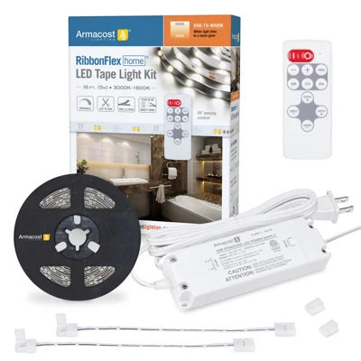 dim to warm white LED tape light kit