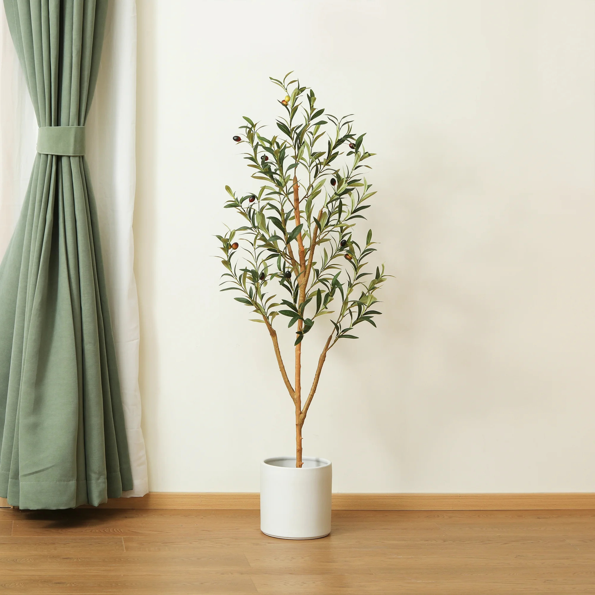 DR.Planzen 4 ft Artificial Olive Tree, Faux Plant for Home Office Decor Indoor, Silk Fake Tree wi... | Walmart (CA)