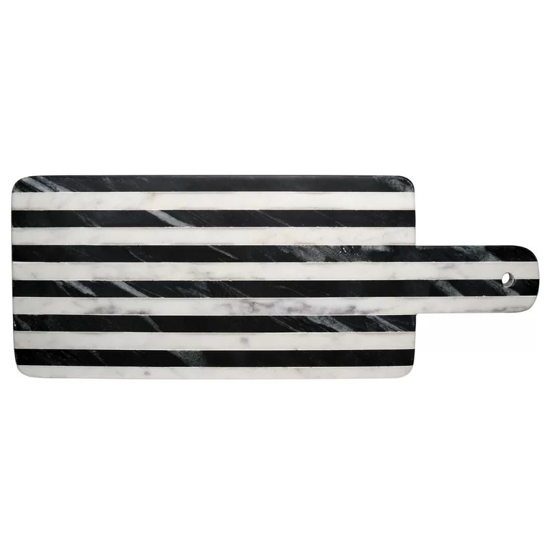 Old Hollywood Striped Marble Paddle Cheese Tray | Wayfair North America