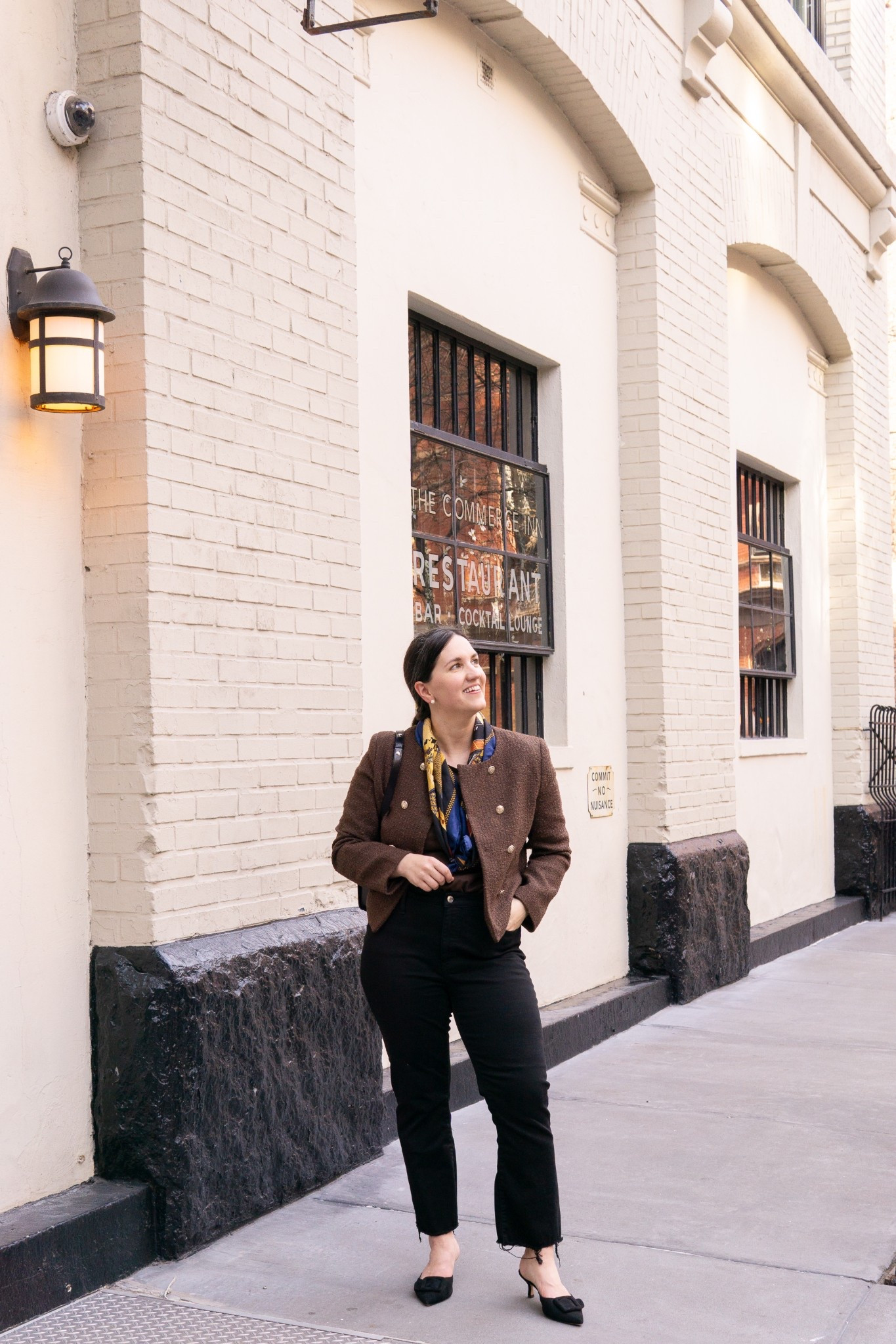Dressed for Dinner in the West Village 🤎

Never thought I would combine Black and Brown, but I just loved how this @loft tweed jacket paired with my favorite black jeans. 

Nights in NYC always inspire l me to dress for the occasion and really look my best. Comment SHOP for outfit and blog details.🖤

#LTKMidsize #LTKTravel #LTKFindsUnder100