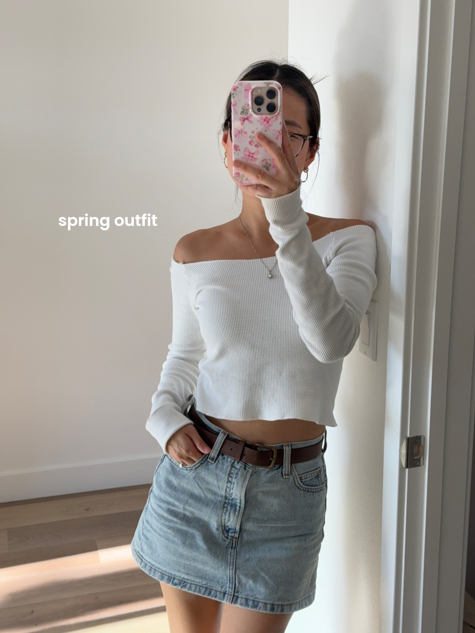 pinterest inspired spring outfit 🌸
wearing a 23 :) 

aritzia finds, aritzia outfit, denim mini skirt, mini skirt, denim skirt, spring outfit inspo, chic spring outfits

#LTKStyleTip #LTKPetite #LTKFindsUnder100