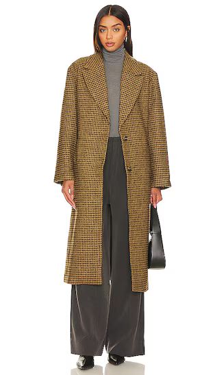 Sonya Coat in Brown & Olive | Revolve Clothing (Global)