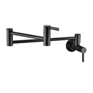 Contemporary 2-Handle Wall-Mounted Pot Filler in Oil Rubbed Bronze | The Home Depot