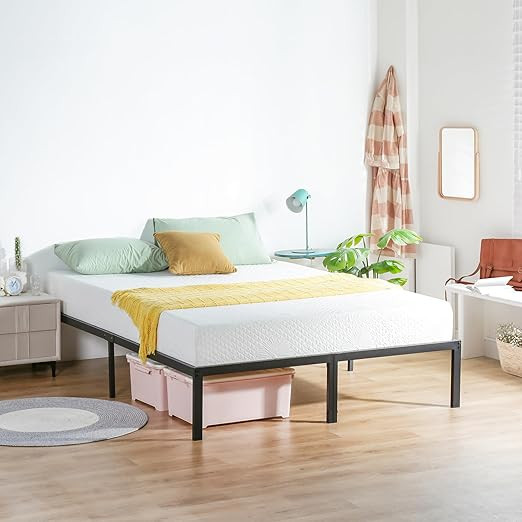 Olee Sleep 14 Inch Heavy Duty Steel Slat Anti-Slip Support, Easy Assembly Platform Bed frame, Noi... | Amazon (US)