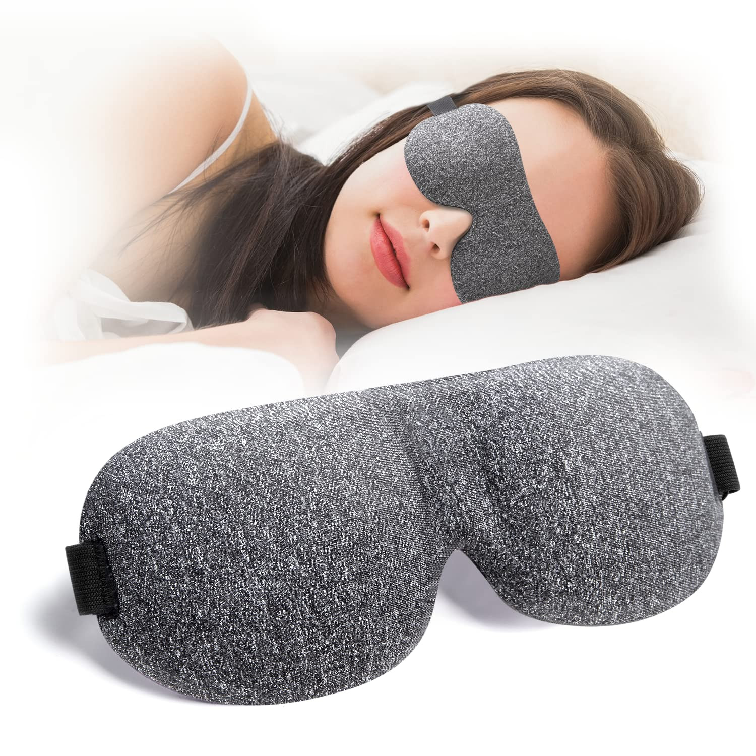 NEWVANGA Sleep Mask for Back and Side Sleeper, Block Out Light, Sleeping Eye Mask of 3D Night Bli... | Amazon (US)