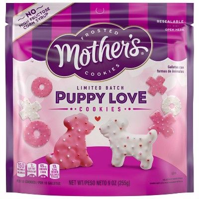 Mother's Valentine's Puppy Love X's and O's Cookies - 9oz | Target